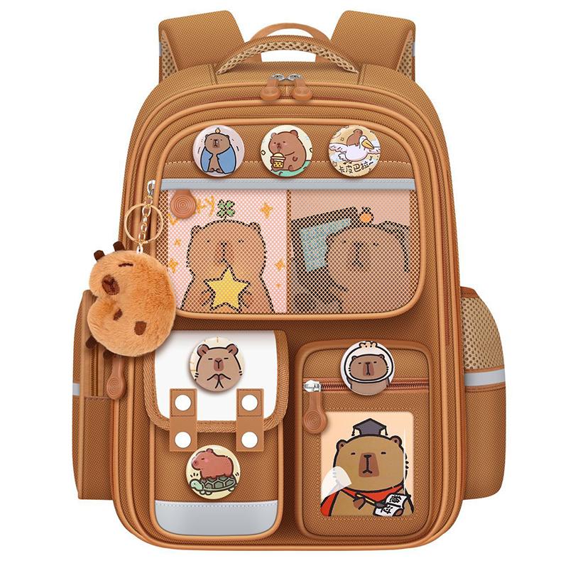 Capibala Schoolbag Unisex Большой вместительный рюкзак Capybara, прочный и легкий рюкзак для учеников начальной и средней школы