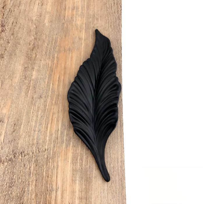 Zinc alloy leaf symmetrical antique bronze cabinet door drawer installation handle wardrobe door handle home decoration