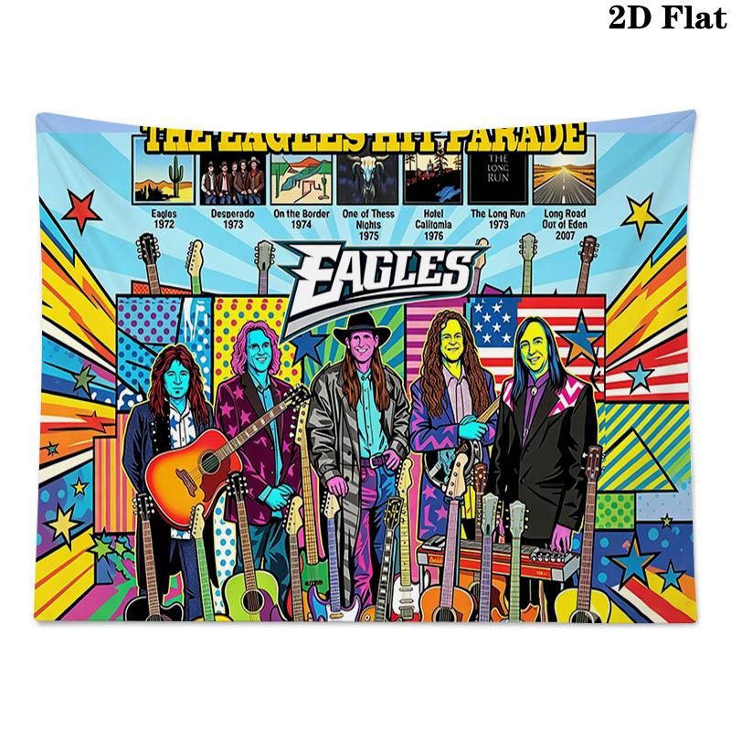 The Eagles Band Wall Tapestry Aesthetic Wall Hanging Printed Fabric Blanket Decorative Tapestries for Bedroom Living Room Home Decor