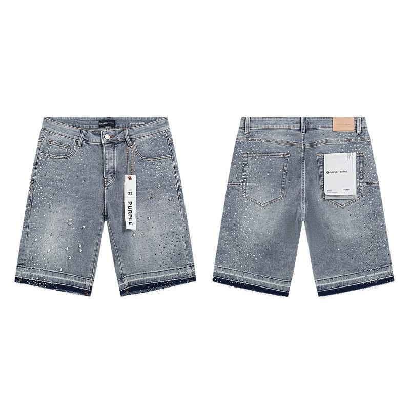 Модный бренд PURPLE BRAND JEANS Европейские и американские уличные свободные универсальные джинсовые шорты для мужчин и женщин