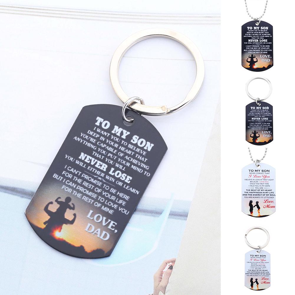 BLUELANS NECKLACE Wonderful Love You Military Dog My Son Tag To I Letter Pendant Necklace/Keychain Women Present