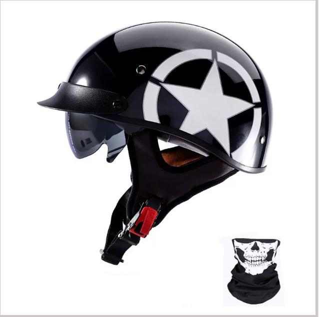 Сертифицированный 3C полушлем, винтажный мотоциклетный шлем, мотоциклетный шлем Harley, ковшовый шлем для электромобиля