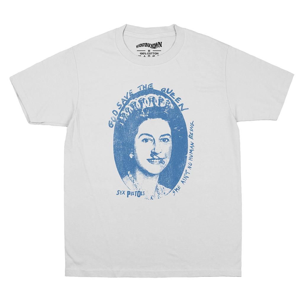 Sex Pistols TShirt God Save The Queen Punk Rock Clash Buzzcocks Joy Division The Damned Unisexs Cotton Summer White Printed Shirt