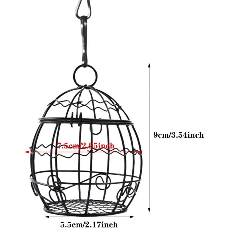 Кормушка для птиц для наружного подвешивания, кормушки из шариков из сала, металлическая подвесная кормушка для птиц с крючками, кормушка из шариков из сала, кормушка для диких птиц для сада на открытом воздухе