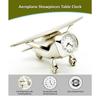 Aeroplane Miniature Table Clock, Stylish Analog Desk Clocks & Paper Weight, Manual Time Adjustment, Easy Battery Replacement