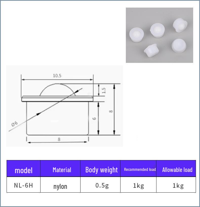 Small Stainless Steel Conveyor Ball Bearing Nylon Wheel