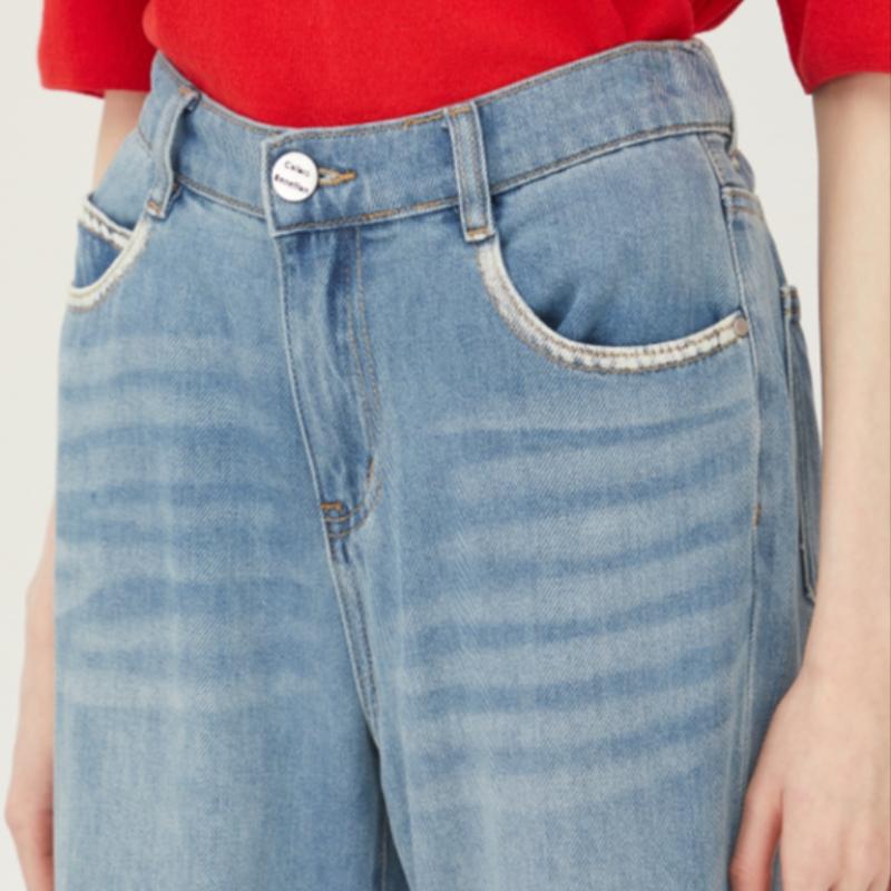 [benetton] Pocket Line Washing Uniform Denim Pants Badpa4511