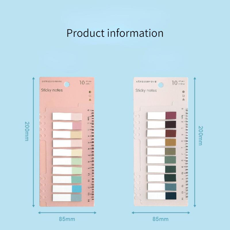 Многоцелевая наклейка для заметок с индексной страницей и линейкой, наклейка для блокнота, студенческие канцелярские принадлежности, школьные канцелярские принадлежности