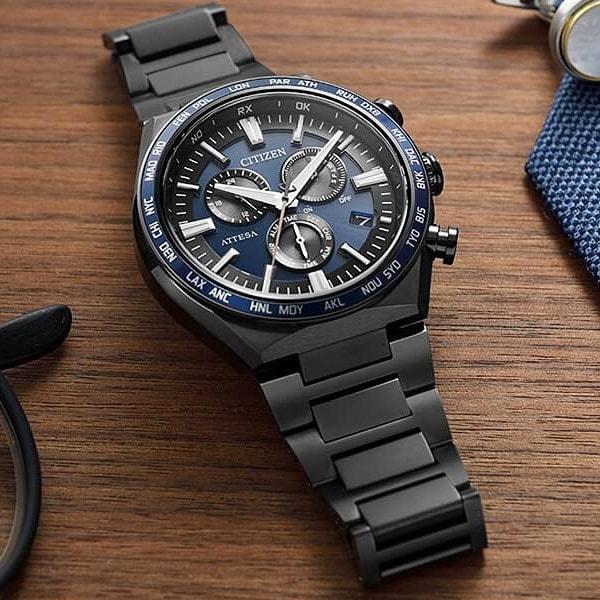 Citizen CB5967-66L ( Часы ATTESA ACT Line Black Titanium Series с питанием от солнечной батареи Eco-Drive с радиоуправлением Direct Flight)