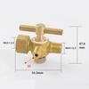 M14 M20 Metric Female To Mae x 10mm Hose Barb Brass Tee 3 Ways Petcock Tap Valve With Hanlde For Cooker Drainer