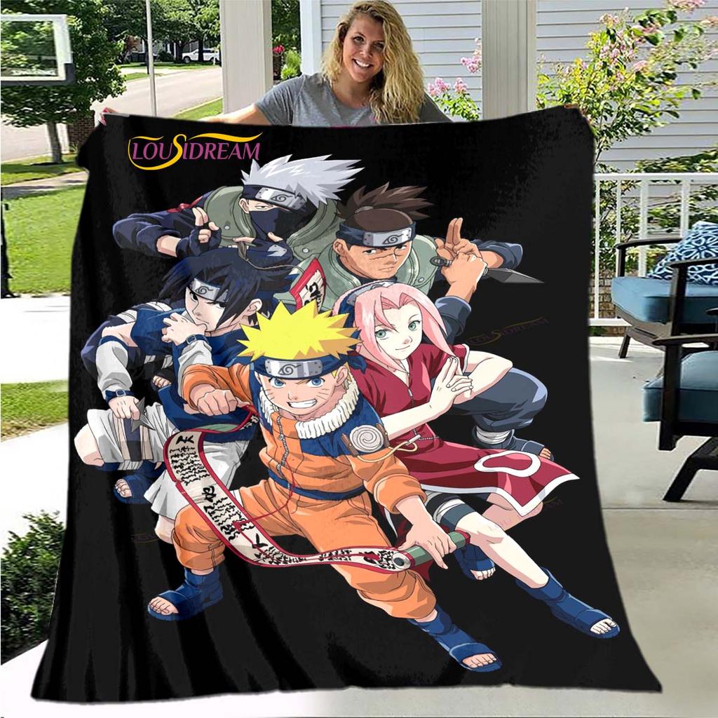 Super Clear 3D Naruto Bed Blanket Office Home Hiking Picnic Thick Quilt Fashionable Bedspread Flannel Blanket