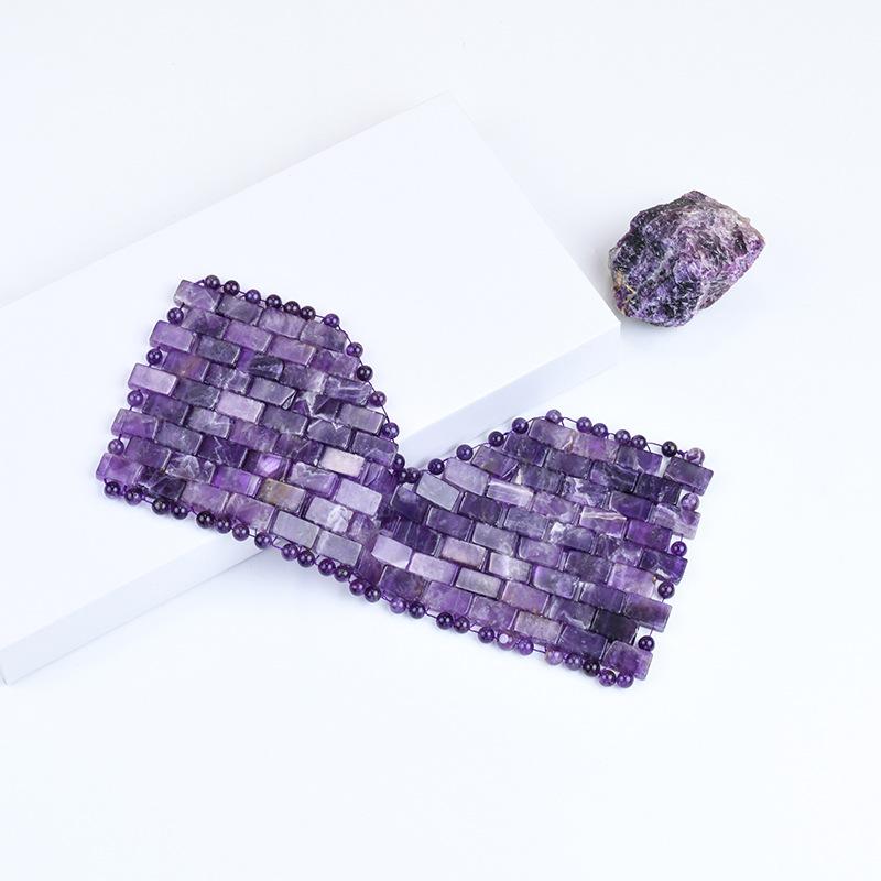 Rose Quartz Eye Mask Massager Natural Jade Eye Mask Stone Sleep Mask Face Massager Sleeping Eye Mask For Eye Relax Eye Care Tool