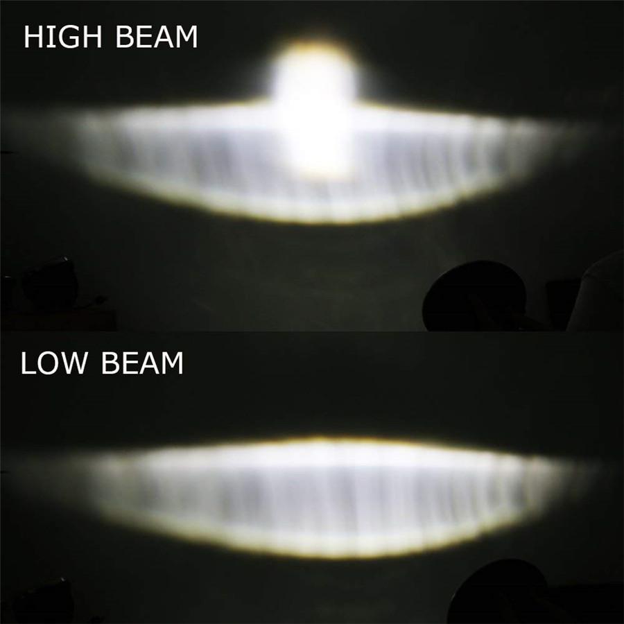 Pair 7'' 150W 10920Lm Round BlackLed Headlight High Low Beam With White Drl For Harley Jeep Wrangler Jk Tj Lj Cj Hummber H1 H2