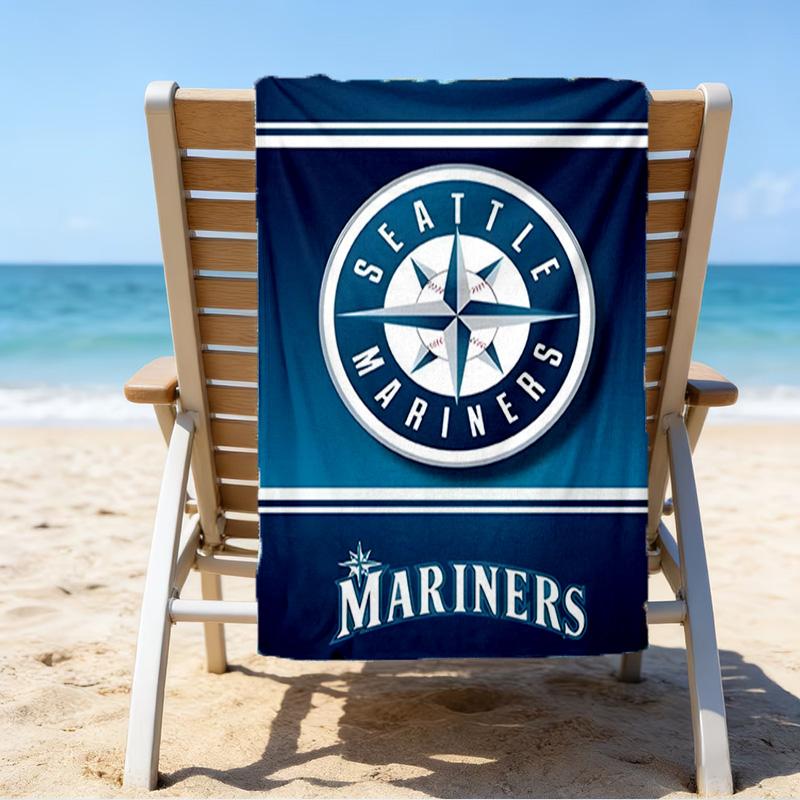 Mariners Team Logo Quick-Dry Microfiber Beach Towel Super Soft & Absorbent for Bath, Beach, Travel Bath Time Accessory, Fan gifts