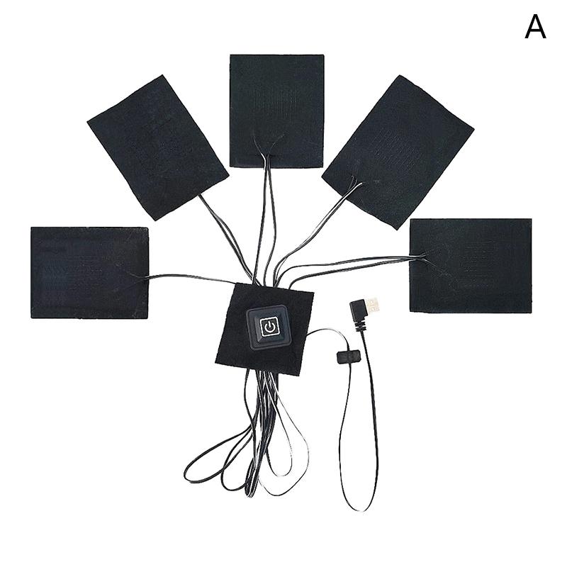 Зимняя грелка 5 В USB с теплой пастой, грелка из углеродного волокна, грелка для тела, быстро нагревающаяся нагревательная пленка, электрический инфракрасный коврик для жара