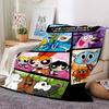 Cartoon Party Compilation Flannel Blanket Super Soft Warm Cozy Blanket For Sofa Bed Office Travel Allseason Home Decor Gift
