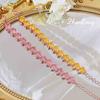 Heavy Industry Light Luxury Full Diamond Yellow Zircon Bracelet Women'S 65 Carat Rose Gold Plated Luxury Pink Diamond Bracelet