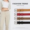 Velvet Matte Leather Women'S Belt Cowhide Retro Women'S High-End Sense Matching Skirt Jeans Women'S Belt