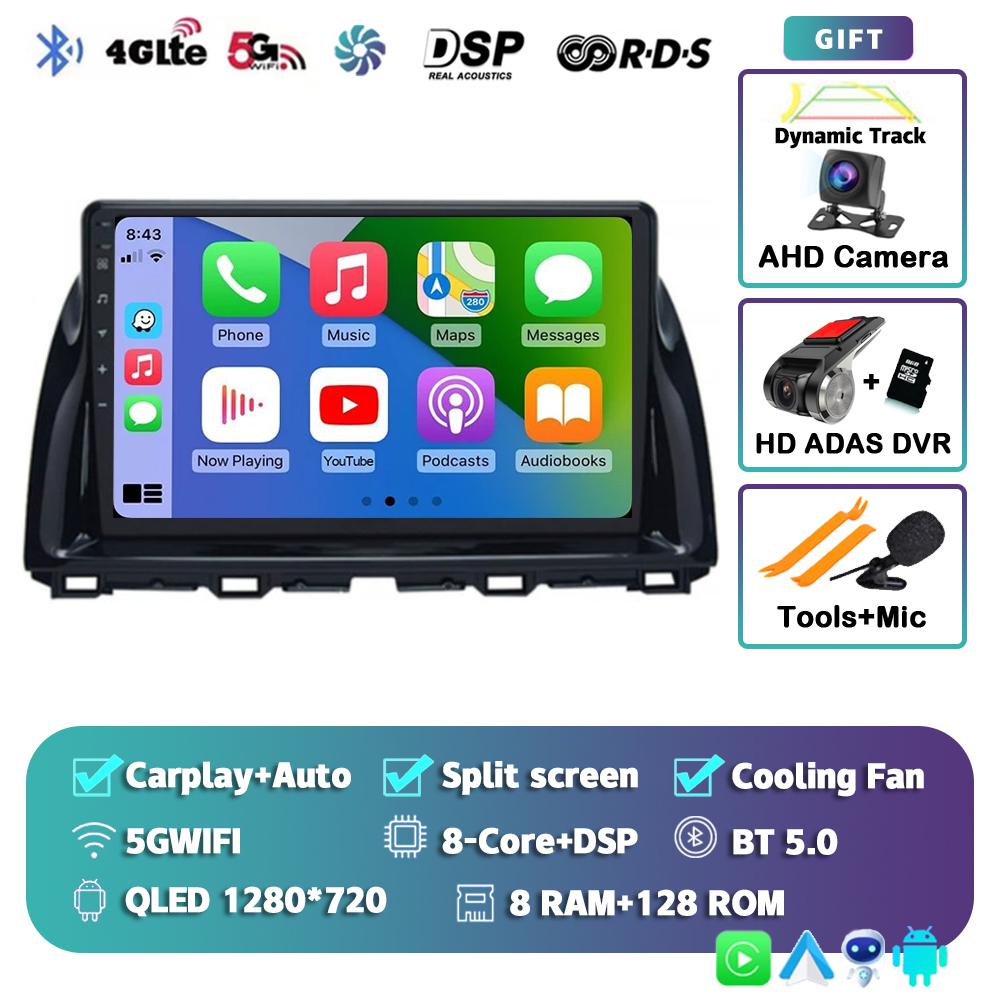 Android 14 Carplay Auto For Mazda CX5 CX-5 CX 5 2012-2015 Car Radio Navigaion GPS Multimedia Video Player 2din DVD Head Unit DSP