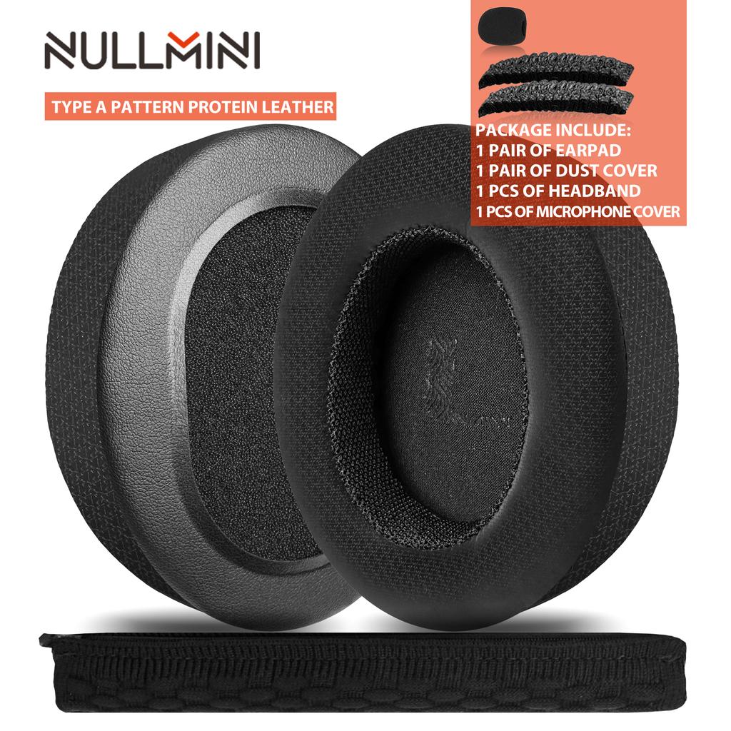 Nullmini Replacement Earpads for Audio Technica ATH-M50x M50xBT M40x M30x M20x MSR7 Headphones Cooling Gel Ear Pads Headband