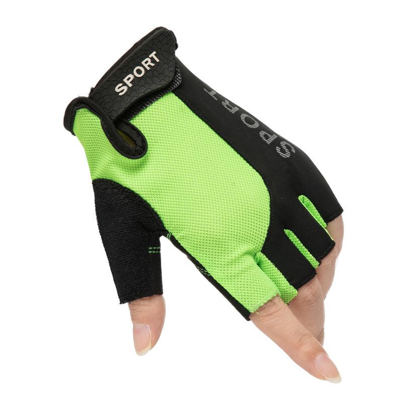 Mesh Climbing Gloves, Unisex Outdoor Cycling Fitness Breathable Korean Style Fashionable Sports Gloves
