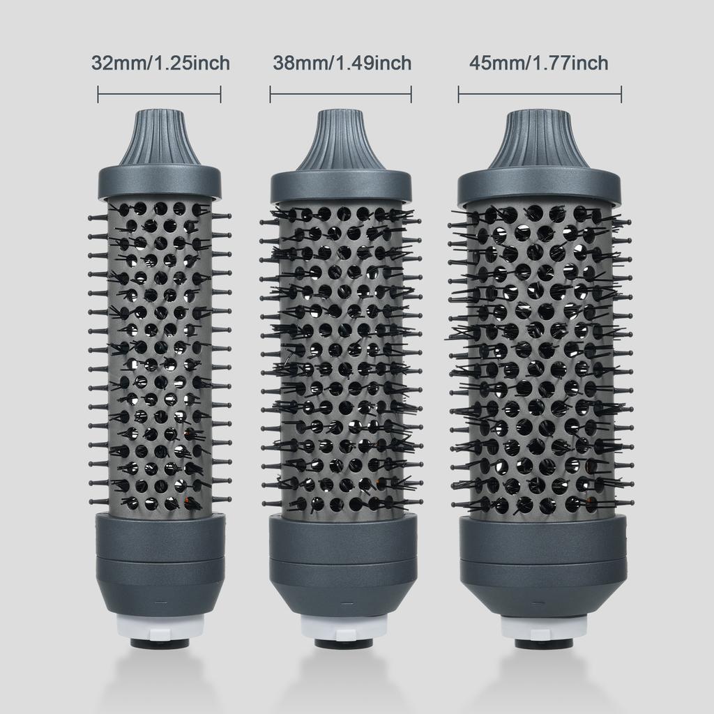 Набор щеток для укладки горячим воздухом и контроля завивания с 3 съемными щетками для завивки