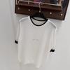 European Style Rhinestone Round Neck Knit Short Sleeve Casual Top - Summer 2026