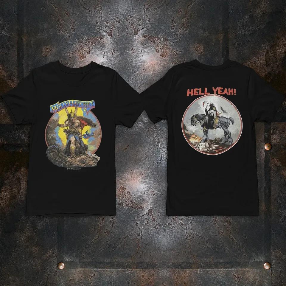 Vintage Molly Hatchet Hell Yeah Frank Frazetta Concert Tour Tee Shirt