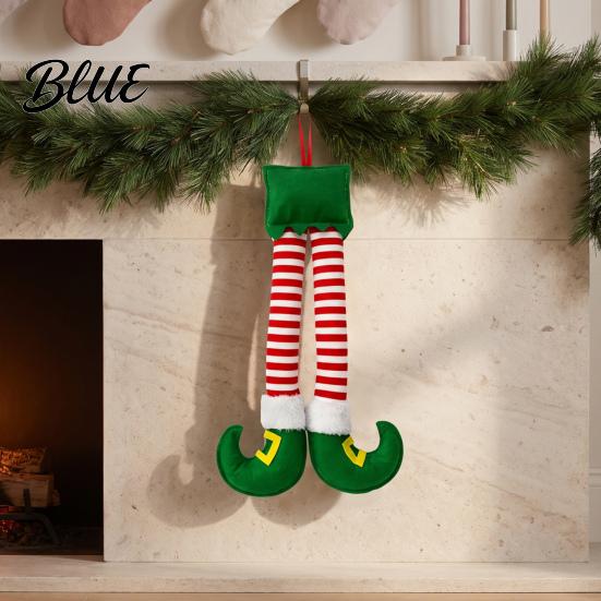 Рождественский ornament для женщин Ноги эльфа Ноги Санты Подвесные ornaments Плюшевый набивной Рождественский Автомобильный кулон Декоративный Веселый Праздничный Декор Ручка двери зеркала,