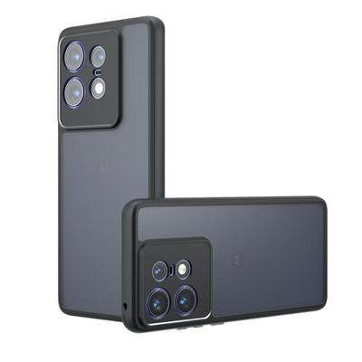 Чехол для телефона Motorola Edge 50 Neo/50 Ultra/50 Fusion/50 Pro/G85/G35/G55 матовый полупрозрачный твердый чехол из поликарбоната и мягкого термополиуретана