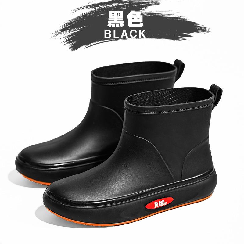 Water Shoes Women's Short Tube Outer Wear Short Rain Shoes Student Fashion Rain Boots Thermal Rubber Shoes Low Tube Water Shoes Fashion