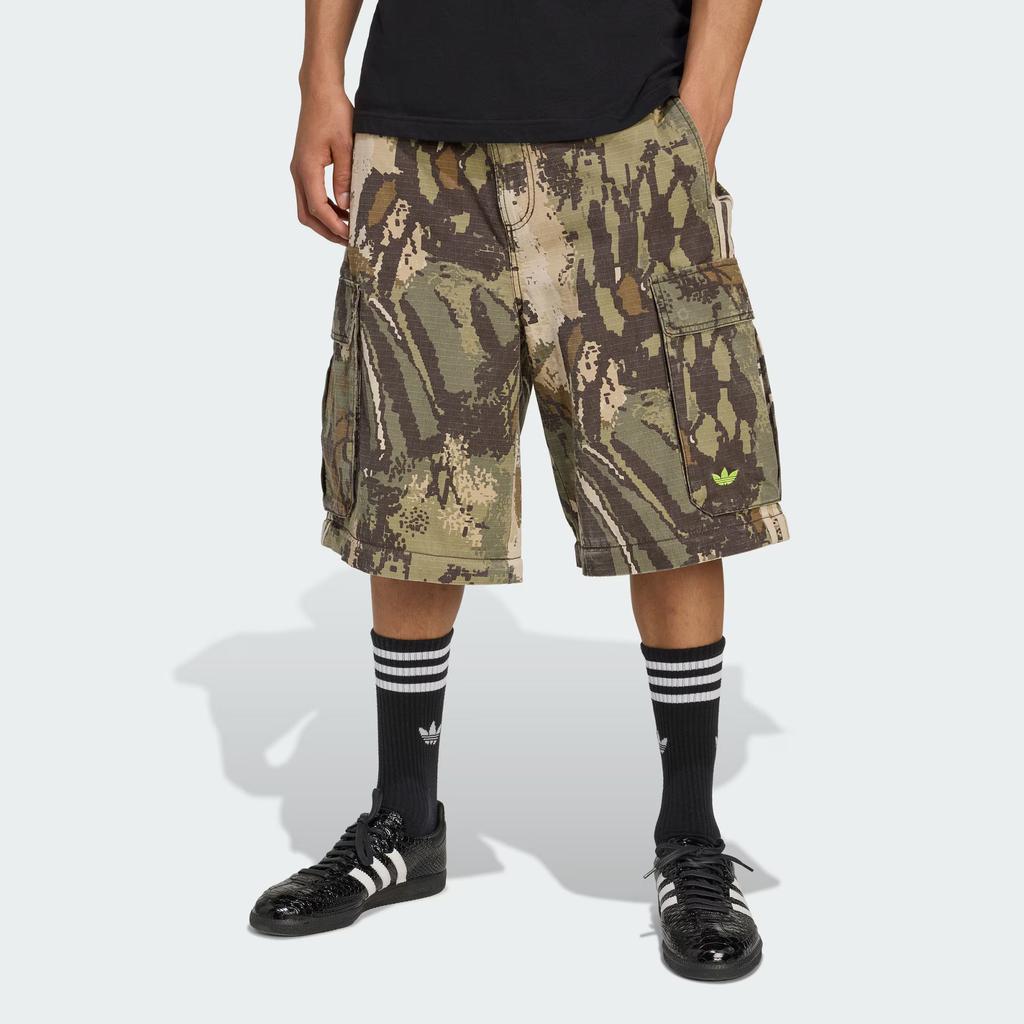 Adidas Оригинальные брюки карго на молнии SS25 Свободные Удобные Модные Универсальные Рабочие брюки Мужские Брюки Зеленые KD2254