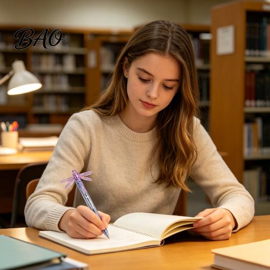 Handwriting Tools for Office Gleaming Wings Dragonfly Gel Pen, Translucent Plastic Stationery with Interactive School Supplies Students Flapping