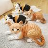 Игрушки из плюша в виде кошек, имитация, реалистичный узор, очаровательные куклы-кошки, плюшевая игрушка, кавайный декор для дома, подарок на день рождения