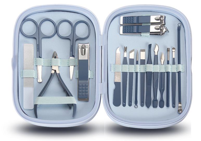 Factory Outlet Luxurious Professional Nail Care Kit Nail Clipper Magnetic Manicure Pedicure Set