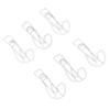 100Pcs Question Mark Shaped Paper Clips Bulk Mini Bookmarks Clamp with Transparent Box School Supplies