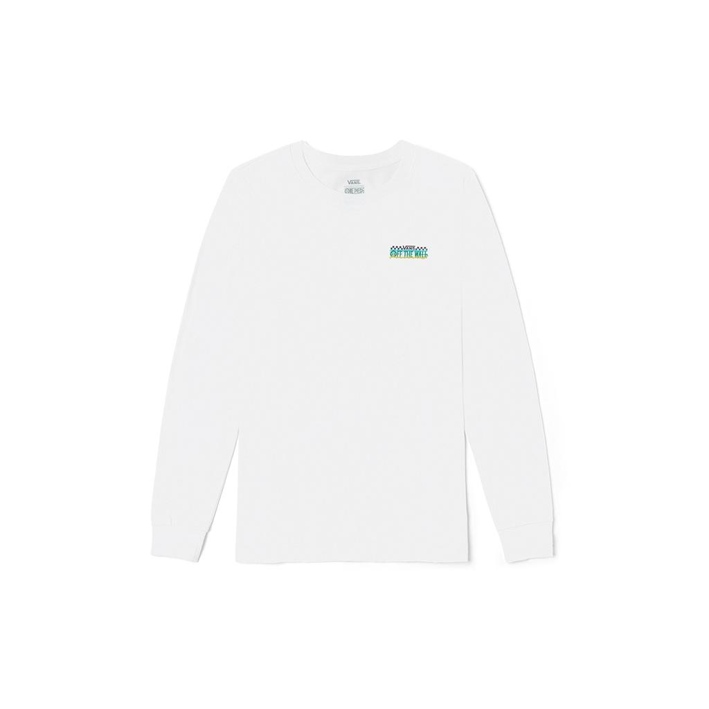 Vans X One Piece Соломенная шляпа Пираты Персонаж Письмо Принт Футболка Длинный Рукав Женские Топы Белый VN00038BWHT