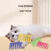 4/200Pcs Cat Spring Toy Cat Spiral Toys Interactive for Indoor Colorful Cats Plastic Springs Coil for Kitten Hunting Swatting