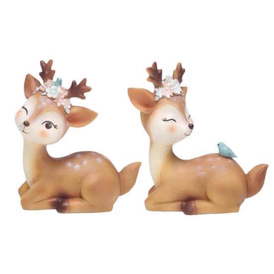 Украшения из смолы, хорошие повседневные мини-украшения с оленями, украшения статуи из смолы, украшения с оленями для свадьбы