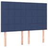 LED Headboard in Blue 144 x 5 x 118 128 cm Fabric