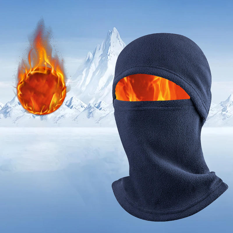 Men Women Winter Integrated Windproof Riding Face Mask Multifunctional Scarf Outdoor Skiing Hat Fleece Warm Head Cover