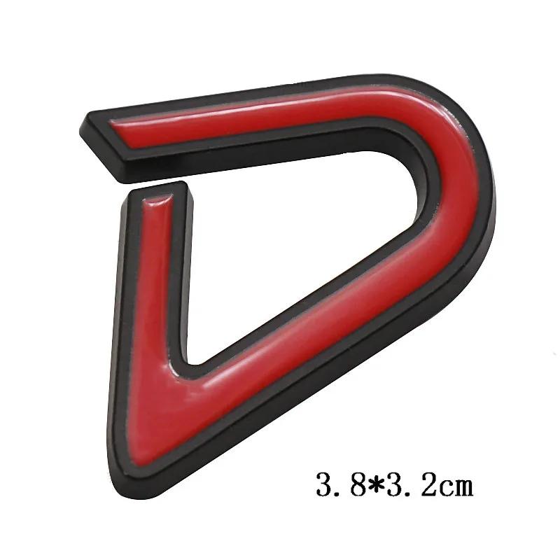 3D Metal D SD Logo Rear Trunk Emblem Badge Car Body Sticker Decals