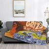 Одеяла Grizzy Et Les Lemmings, флисовые всесезонные детские любимые коллекции, многофункциональное теплое одеяло, покрывала для автомобиля, кровати