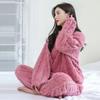 Autumn Women Cozy 2 Piece Sets Soft Thick Velvet Fleece Pullover and Pants Casual Warm Pajama Sets