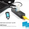 Док-станция: Гигабитный сетевой адаптер 1-в-4 + 3-портовый USB 3.0 на RJ45, без драйверов