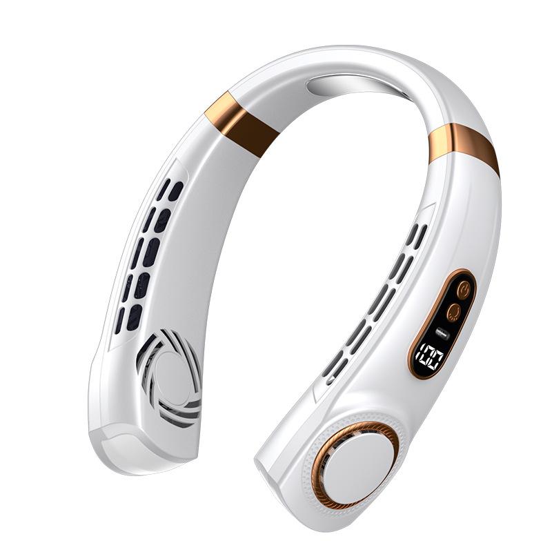 XiaomiWearable Neck Fan Bladeless Rechargeable Hands Free 5 Speed Ultra Quiet USB Type C Flexible Neckband With colorful lights