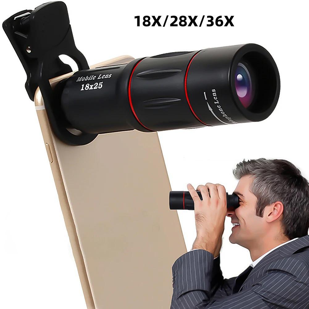 HD Телеобъектив 18x25 для Концертной Фотосъемки - Монокуляр с Высоким Увеличением для Смартфонов