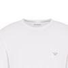 Emporio Armani Ss24 Однотонная футболка с вышитым логотипом-буквой, круглым вырезом, повседневная, с длинным рукавом, мужские топы, Белый 111984-4F511-00010