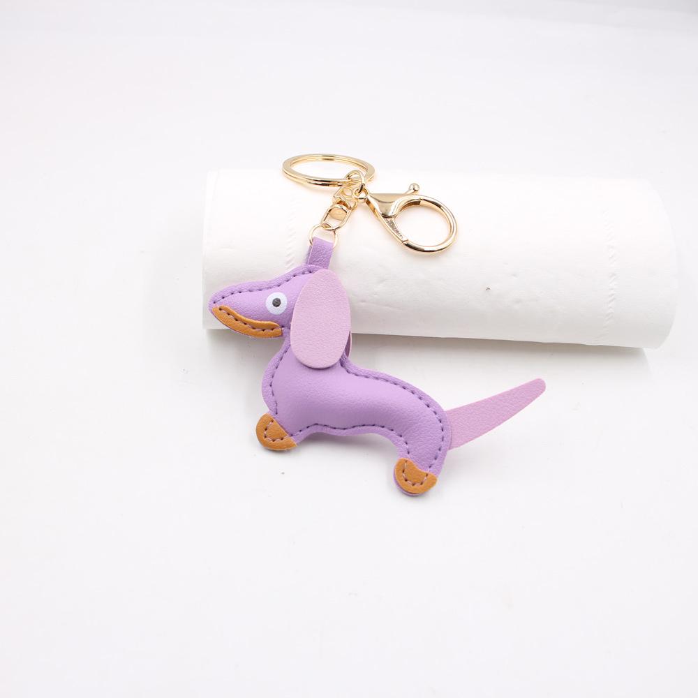 В наличии Кожаный шарм с мультяшным изображением таксы, Брелок для ключей с собакой и Аксессуар для чехла телефона