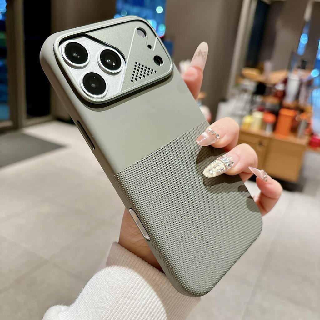 Магнитный чехол из жидкого силикона для iPhone 17 Pro Max с дизайном Apple 16 Dot Matrix из алюминия